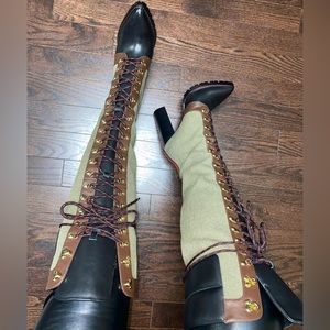 New Jennifer Le Driftwood thigh high boots 36